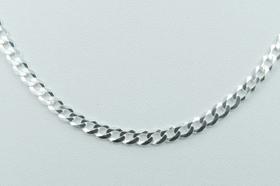 Corrente Grumet 3mm X 70cm+ Pulseira Grumet 4.5mm Prata 925