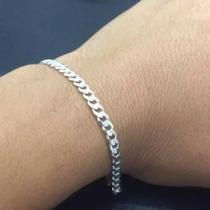 Corrente Grumet 60cm + Pulseira Grumet 5mm Em Prata 925