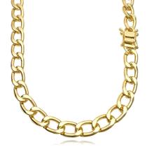 Corrente Grumet de Ouro 18K 9mm 70cm Fecho Gaveta Duplo Banhado Corrente Grumet de Ouro 18K 9mm 70cm Fecho Gaveta Duplo Banhado