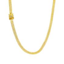 Corrente Grumet Dupla 7mm Fecho Nossa Senhora Ouro 18k Corrente Grumet Dupla 7mm Fecho Nossa Senhora Ouro 18k