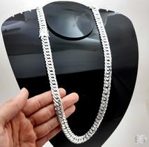 Corrente Grumet Dupla com Fecho Gaveta em Prata 925 - 13mm e 70cm Corrente Grumet Dupla com Fecho Gaveta em Prata 925 - 13mm e 70cm