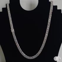 Corrente Grumet Dupla com Fecho Gaveta em Prata 925 - 8mm e 70cm Corrente Grumet Dupla com Fecho Gaveta em Prata 925 - 8mm e 70cm