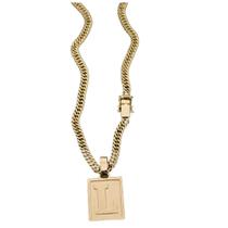 Corrente Grumet Duplo Cordão com a letra L Pingente