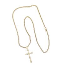 Corrente Grumet Duplo Fecho Gaveta Pingente Cruz Palito Corrente Grumet Duplo Fecho Gaveta Pingente Cruz Palito