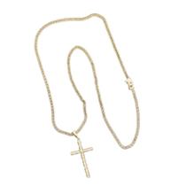 Corrente Grumet Duplo Fecho Gaveta Pingente Cruz Palito Corrente Grumet Duplo Fecho Gaveta Pingente Cruz Palito