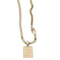 Corrente Grumet Duplo Pingente Letra F Corrente Grumet Duplo Pingente Letra F