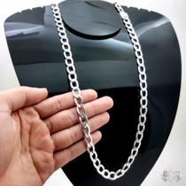 Corrente Grumet Elo Longo com Fecho Gaveta em Prata 925 - 10mm e 70cm