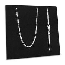 Corrente Grumet Fina 1,9mm 60cm Prata 925 Legítima Original