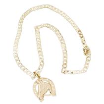 Corrente Grumet Pitibul Pingente Cavalo com Ferradura Corrente Grumet Pitibul Pingente Cavalo com Ferradura