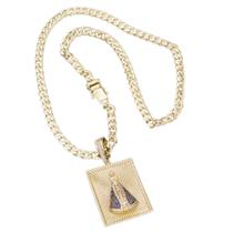 Corrente Grumet Pitibul Pingente Nossa Senhora Aparecida
