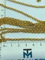 Corrente Guarana portuguesa arame 0,90mm - Aluminio Anodizada Ouro - 1 metro Corrente Guarana portuguesa arame 0,90mm - Aluminio Anodizada Ouro - 1 metro
