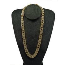 Corrente Ice Cuban Cravejado Zircônia AAA+ Brilho Dourado Corrente Ice Cuban Cravejado Zircônia AAA+ Brilho Dourado