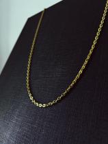 Corrente Key Design Oval Dourado 3mm Tamanho:70cm