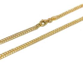 Corrente Lacraia de Ouro 18k 45cm Cordão Colar Gargantilha Feminina Trançada