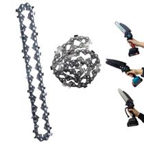 Corrente Lamina Motosserra Eletrica 6 Polegadas Kit 2 Uni Portatil Reposiçao 18 Dentes Serra Corta Obra Jardim