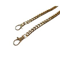 corrente lixada para bolsas - artesanato com fecho Cor:Mosquetão dourado