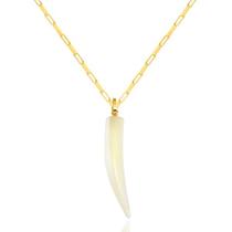 Corrente Maciça 60cm + Pingente Dente de Sabre Ouro 18k Corrente Maciça 60cm + Pingente Dente de Sabre Ouro 18k
