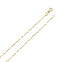 Corrente Maciça Elos Cadeado Curta Em Ouro 18k 1,20mm