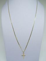 Corrente Maciça Piastrine 60cm E Crucifixo Cruz Ouro 18k 750 Corrente Maciça Piastrine 60cm E Crucifixo Cruz Ouro 18k 750