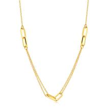 Corrente Malha Groumet Seis Elos Ovais Lisos Folheada A Ouro