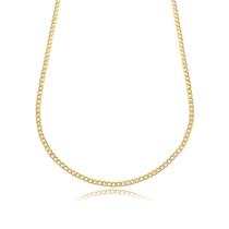 Corrente Malha Grumet 2,5mm 45cm Folheado Ouro 18k