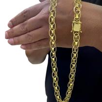 Corrente Masculina 10mm Imperador Banhado a Ouro 18K