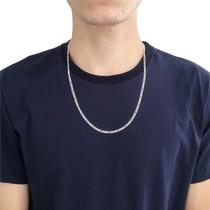 Corrente Masculina 3x1 3mm 60cm De Prata 925 Legítima Maciça Corrente Masculina 3x1 3mm 60cm De Prata 925 Legítima Maciça