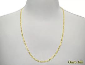 Corrente Masculina 3x1 Em Ouro 18k 750 61cm