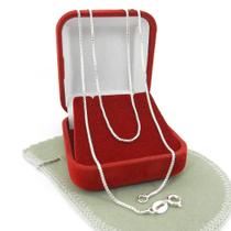 Corrente Masculina 50cm 1mm Folheada Prata CR699