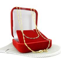 Corrente Masculina 50cm 1mm Largura Folheada Ouro 18k CR378