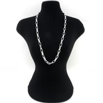 Corrente Masculina 50Cm 5Mm Largura Folheada Prata Cr361