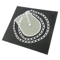 Corrente Masculina 50Cm 6Mm Largura Folheada Prata Cr198