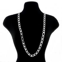 Corrente Masculina 50cm 6mm Largura Folheada Prata CR198