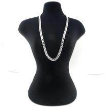 Corrente Masculina 50cm 6mm Largura Folheada Prata Cr358