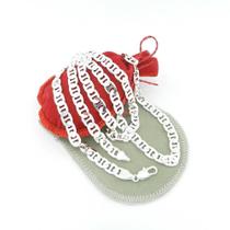 Corrente Masculina 50Cm 7Mm Largura Folheada Prata Cr340