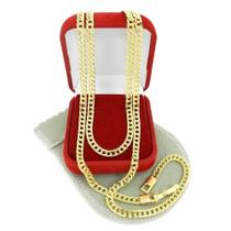 Corrente Masculina 55Cm 4Mm Largura Folheado Ouro Cr810A Corrente Masculina 55Cm 4Mm Largura Folheado Ouro Cr810A