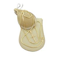 Corrente Masculina 60cm 2mm Cruz Folheado Ouro 18k CR783