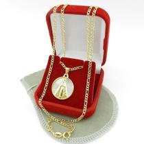 Corrente Masculina 60Cm 2Mm Ns Aparecida Folheado Ouro Cr277 Corrente Masculina 60Cm 2Mm Ns Aparecida Folheado Ouro Cr277