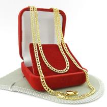 Corrente Masculina 60Cm 3Mm Largura Folheado Ouro Cr514