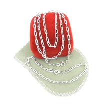 Corrente Masculina 60Cm 3Mm + Pulseira Folheada Prata Cr696