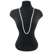 Corrente Masculina 60cm 4mm Largura Folheada Prata CR849 Corrente Masculina 60cm 4mm Largura Folheada Prata CR849