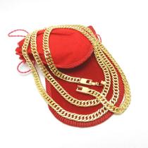 Corrente Masculina 60cm 6mm Largura Folheado Ouro 18k CR497