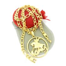 Corrente Masculina 60cm 6mm São Jorge Folheada Ouro 18k CR297