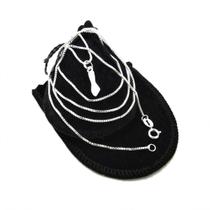 Corrente Masculina 70cm 1mm Figa Folheado Prata Cr868
