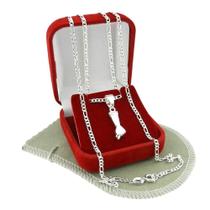 Corrente Masculina 70Cm 2Mm Figa Folheada Prata Cr402D Corrente Masculina 70Cm 2Mm Figa Folheada Prata Cr402D