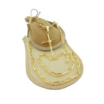 Corrente Masculina 70cm 3mm Cruz Folheado Ouro 18K CR680