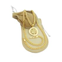 Corrente Masculina 70cm 4mm Arvore Vida Folheado Ouro 18k CR804 Corrente Masculina 70cm 4mm Arvore Vida Folheado Ouro 18k CR804