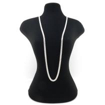 Corrente Masculina 70cm 4mm Largura Folheada Prata CR849 Corrente Masculina 70cm 4mm Largura Folheada Prata CR849