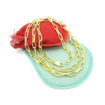 Corrente Masculina 70Cm 4Mm Largura Folheado Ouro Cr437