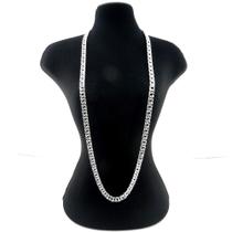 Corrente Masculina 70cm 6mm Largura Folheada Prata Cr360 Corrente Masculina 70cm 6mm Largura Folheada Prata Cr360